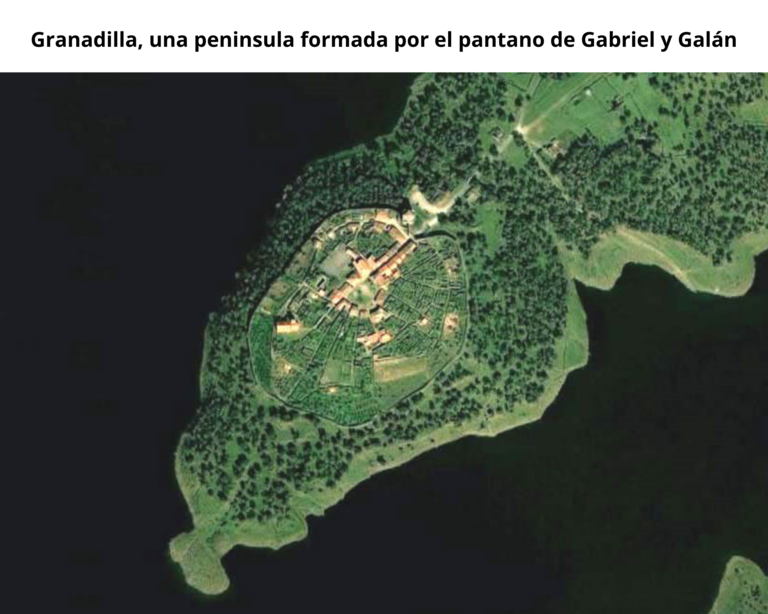 Granadilla, una peninsula formada por el pantano de Gabriel y Galán