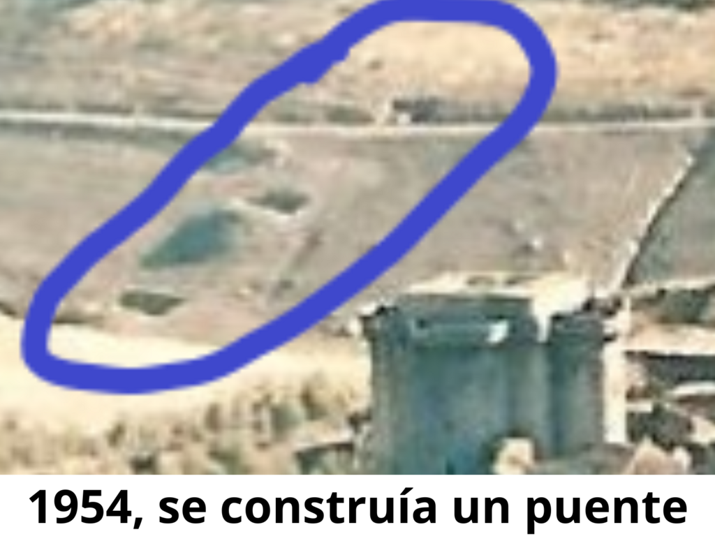 Granadilla: en 1954, se estaba construyendo un puente