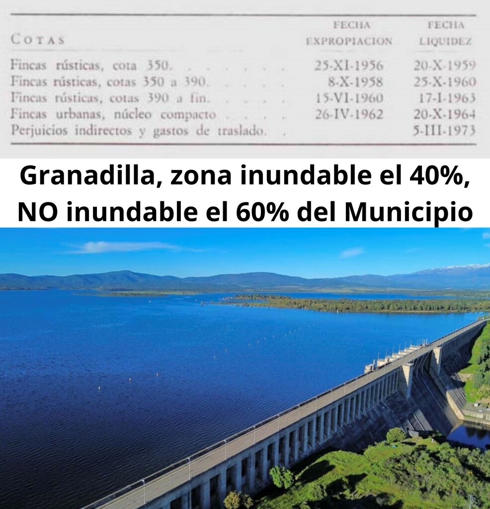 Granadilla, zona inundable el 40%, NO inundable el 60% del Municipio