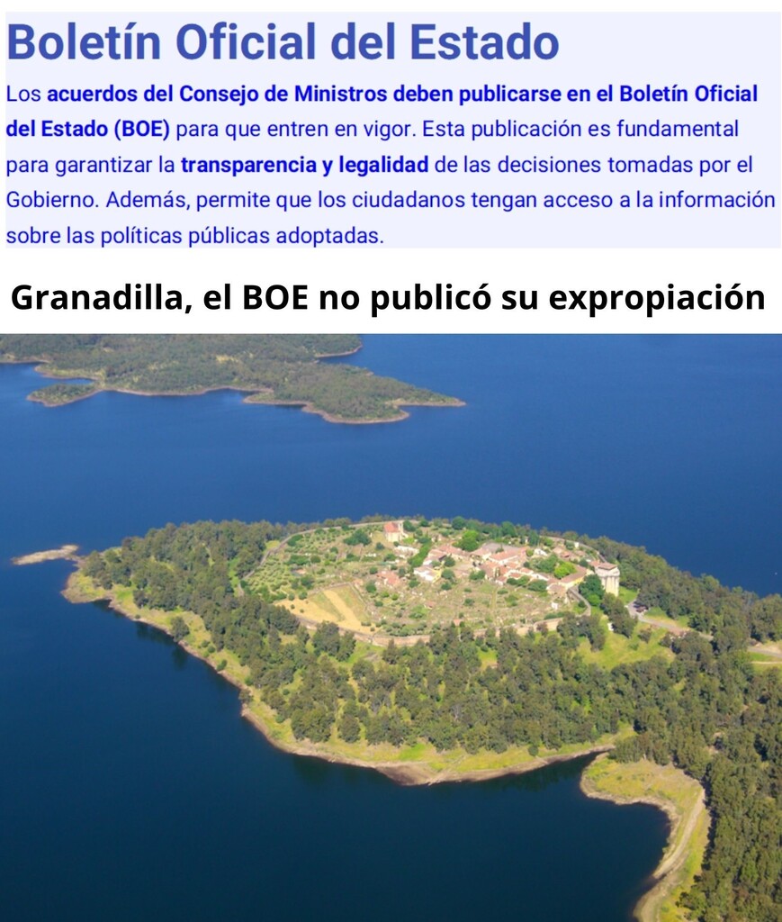 Granadilla, el BOE no publicó su expropiación