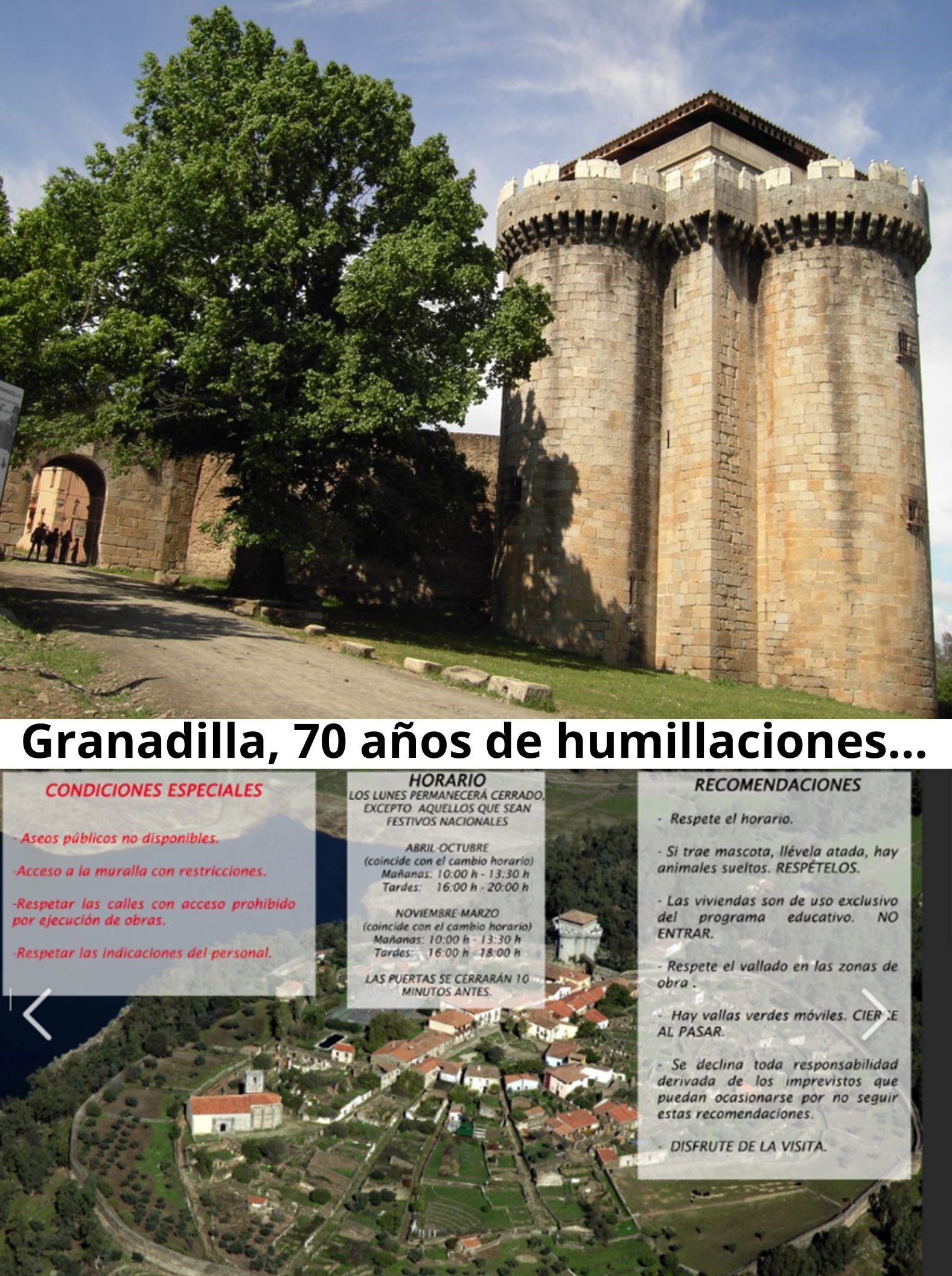 Granadilla, 70 años de humillaciones…