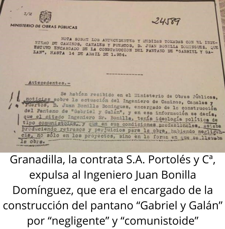 Granadilla, expulsión del ingeniero Juan Bonilla Domínguez